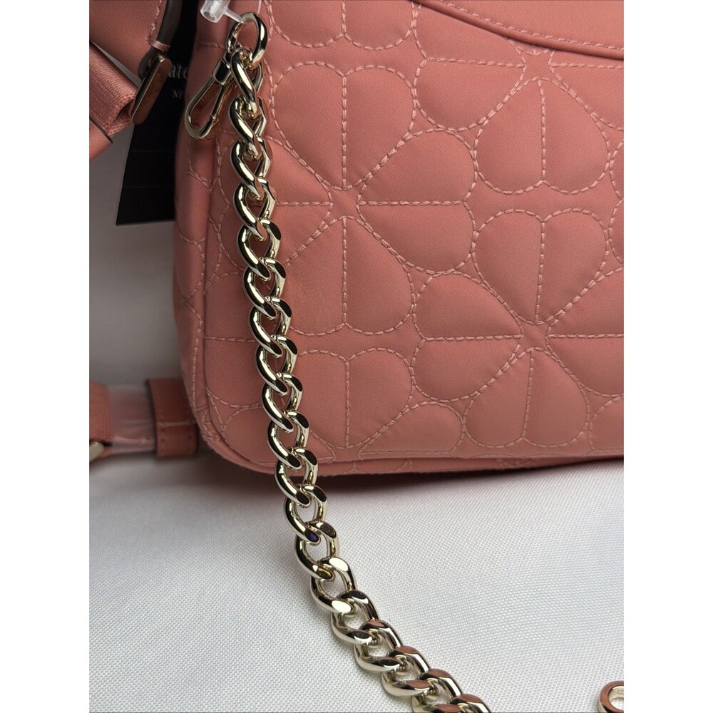 Kate Spade Spade Flower Quilted Shoulder Bag Terracotta Pink NWT - Picture 9 of 15